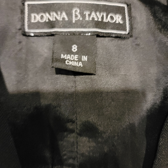 Donna B Taylor jacket black sz8 button closure a-line fitted crop unlined - Picture 5 of 7